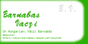 barnabas vaczi business card